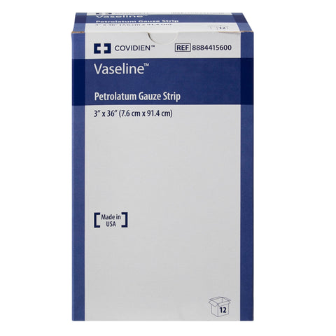 Cardinal Petrolatum Impregnated Dressing Vaseline® Strip 3 X 36 Inch Sterile #8884415600