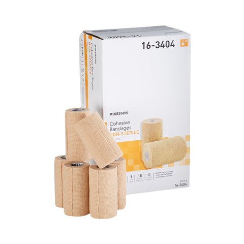 Cohesive Bandage Standard Compression Self-adherent Closure Tan NonSterile