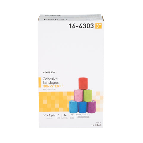 Cohesive Bandage  Standard Compression Self-adherent Closure Purple / Pink / Green / Light Blue / Royal Blue / Red NonSterile