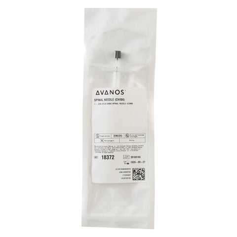 Spinal Needle AVANOS* Chiba Style 22 Gauge 5 Inch Length Sterile #18372