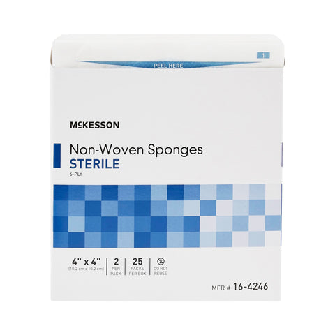 Nonwoven Sponge Polyester / Rayon 6-Ply  Square Sterile