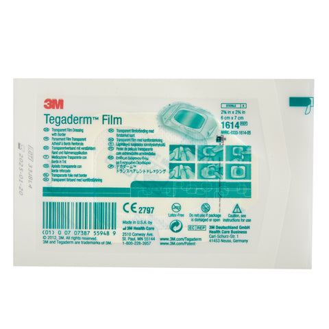 Transparent Film Dressing 3M™ Tegaderm™ 2-3/8 X 2-3/4 Inch Frame Style Delivery Rectangle Sterile #1614