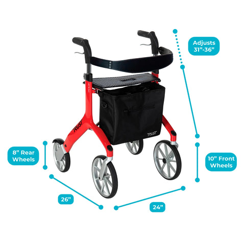 Trust Care Let's Fly Rollator #4700-BG