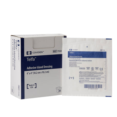 Adhesive Dressing Telfa™  Nonwoven Square White Sterile