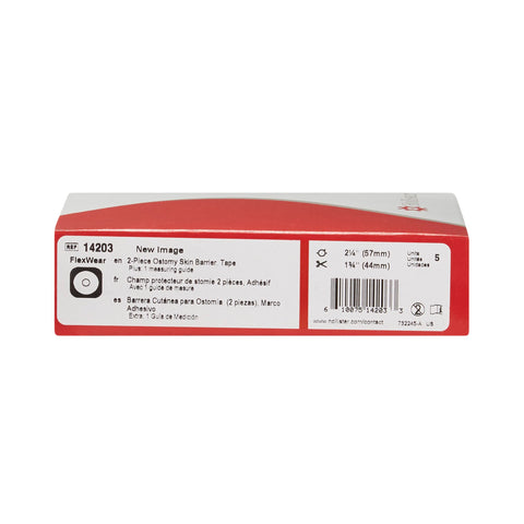 Hollister Ostomy Barrier New Image™ Flextend™ Trim to Fit 14203, Standard Wear Adhesive Tape 57 mm Flange Red Code System Hydrocolloid Up to 1-3/4 Inch Opening