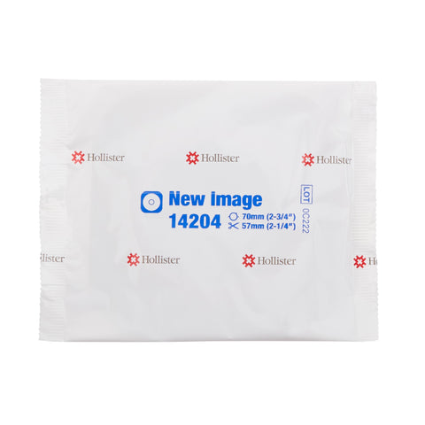 Hollister Ostomy Barrier New Image™ Flextend™ Trim to Fit 14204, Standard Wear Adhesive Tape 70 mm Flange Blue Code System Hydrocolloid Up to 2-1/4 Inch Opening