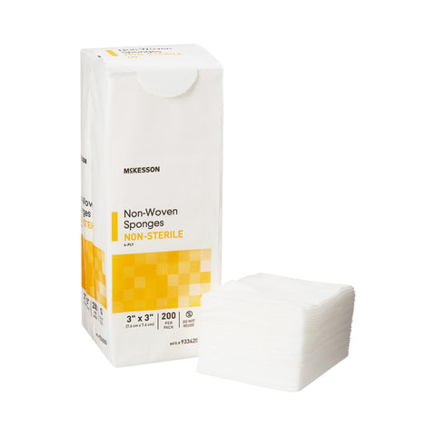 Nonwoven Spong Polyester / Rayon 4-Ply Square NonSterile
