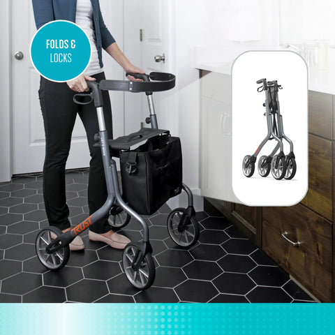 Trust Care Let's Move Rollator #4800-BL, 1 EACH
