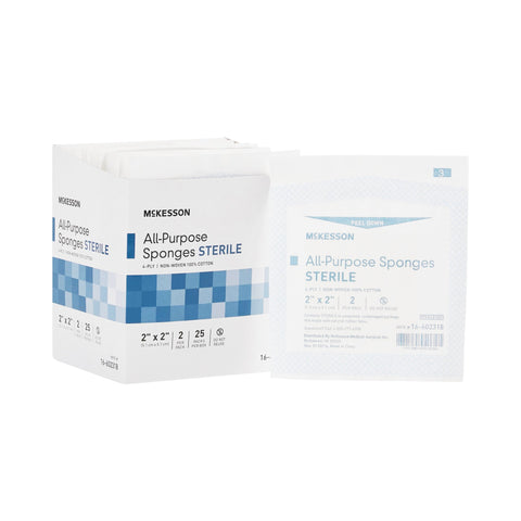 Nonwoven Sponge Cotton 4-Ply  Square Sterile