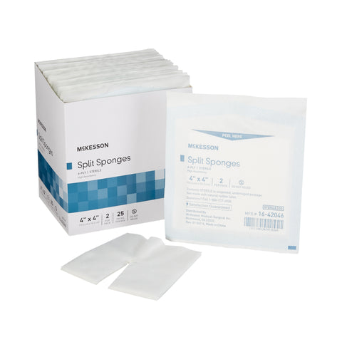 I.V. / Drain Split Dressing Polyester / Rayon Sterile