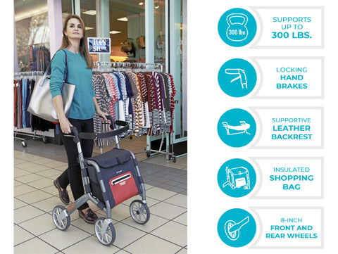Trust Care Let's Shop Rollator #4900-BL, 1 EACH
