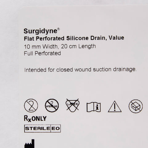 McKesson Wound Drain Tube Flat Hubless Type Without Attachment Flat Perforated Channel Type 10 Fr. Size Sterile #360007
