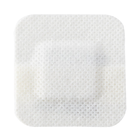 Adhesive Dressing Polypropylene / Rayon Square White Sterile