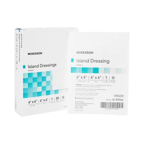 Adhesive Dressing Polypropylene / Rayon Square White Sterile