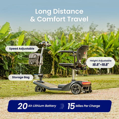 Flexible Lightweight 4 Wheel Mobility Scooter #D50