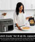 Ninja Foodi 6-In-1, 8 Quart 2-Basket Air Fryer with Dualzone Technology