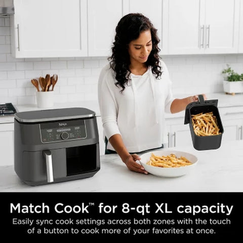 Ninja Foodi 6-In-1, 8 Quart 2-Basket Air Fryer with Dualzone Technology