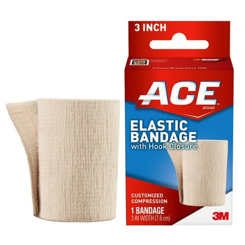Elastic Bandage 3M™ ACE™  Standard Compression Single Hook and Loop Closure Tan NonSterile
