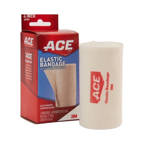 Elastic Bandage 3M™ ACE™  Standard Compression Single Hook and Loop Closure Tan NonSterile