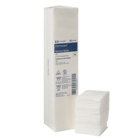 Nonwoven Sponge Dermacea™ Nonwoven 4-Ply  Square NonSterile