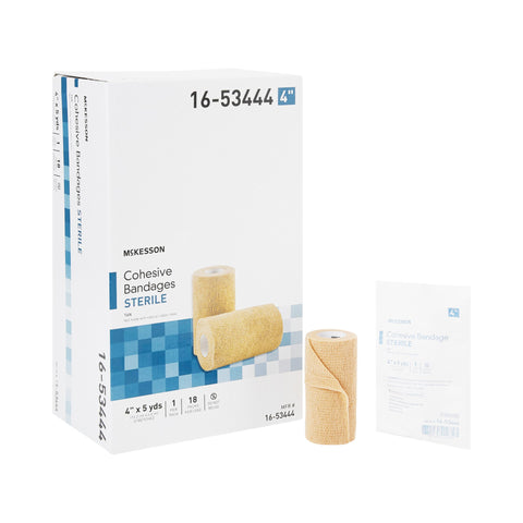 Cohesive Bandage  Standard Compression Self-adherent Closure Tan Sterile