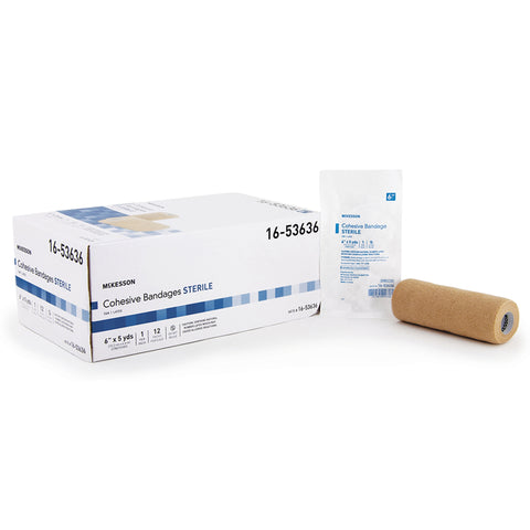 Cohesive Bandage  Standard Compression Self-adherent Closure Tan Sterile