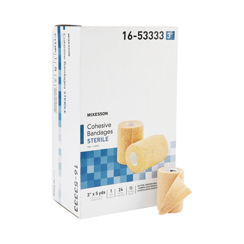 Cohesive Bandage  Standard Compression Self-adherent Closure Tan Sterile