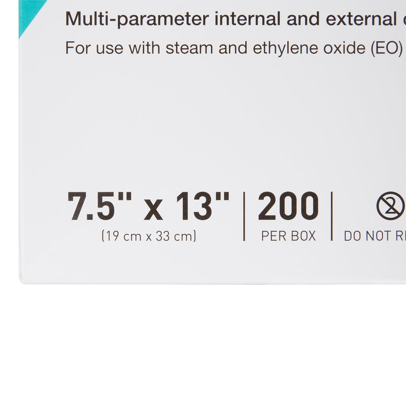 Sterilization Pouch McKesson Argent™ Sure-Check® Ethylene Oxide (EO) Gas / Steam 7-1/2 X 13 Inch Transparent / Blue Self Seal Paper / Film #73-SSP383