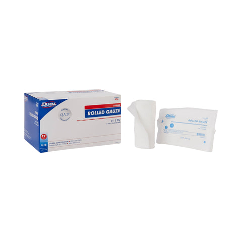 Fluff Bandage Roll Dukal™ Cotton 2-Ply Roll Shape Sterile