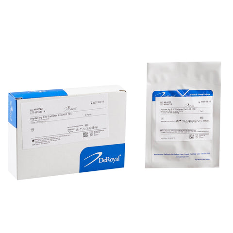 Antimicrobial Catheter Dressing Protective Disc Algidex Ag® I.V. PATCH Foam 1 Inch Disc / 4 mm Hole Diameter Sterile