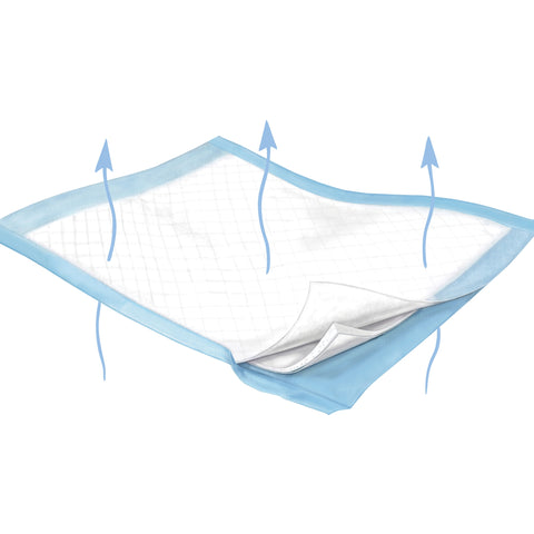 Disposable Underpad Wings™ Breathable Plus Low Air Loss 30 X 36 Inch Fluff / Polymer Heavy Absorbency #984