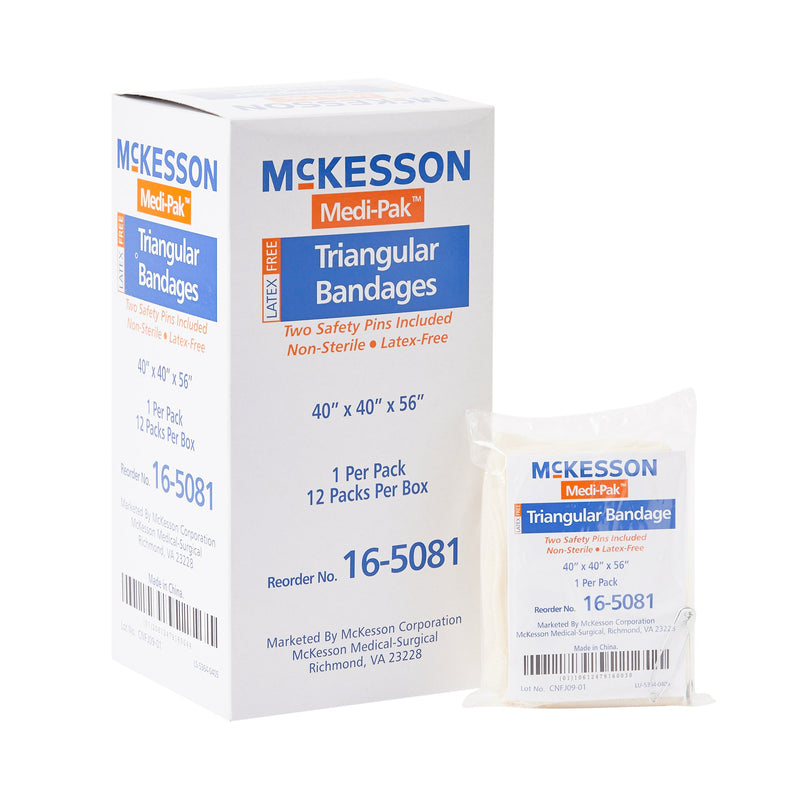 McKesson Triangular Bandage / Arm Sling Safety Pin One Size Fits Most #16-5081