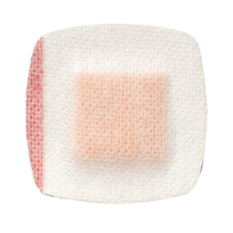 Adhesive Strip PolyMem® 2 X 2 Inch Polyurethane / Film Square Pink / White Sterile
