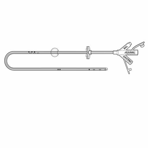 Transgastric-Jejunal Feeding Tube MIC 18 Fr. 30 cm Tube Silicone Sterile #0250-18-30