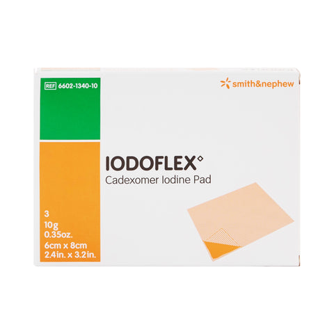 Smith & Nephew Iodophor Impregnated Dressing Iodoflex™ Pad Rectangle 2-1/8 X 3 Inch Sterile #6602134010