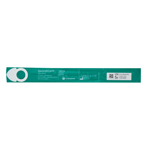 Coloplast Urethral Catheter SpeediCath® Straight Tip Hydrophilic Coated Polyurethane 14 Fr. 6 Inch #28514