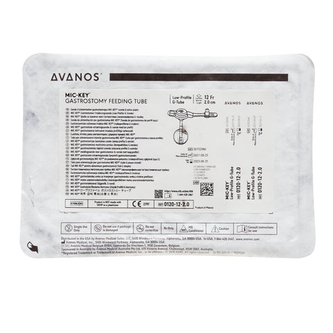 Avanos Medical Sales LLC Low Profile Gastrostomy Tube Kit MIC-Key® 12 Fr. 2.0 cm Tube Silicone Sterile #0120-12-2.0