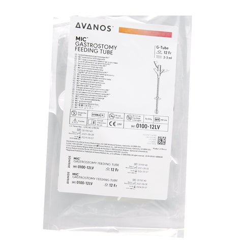 Avanos Medical Sales Gastrostomy Feeding Tube MIC® 12 Fr. Silicone Sterile #0100-12LV