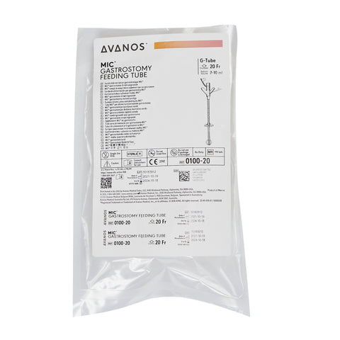 Avanos Medical Sales LLC Gastrostomy Feeding Tube MIC® 20 Fr. Silicone Sterile #100-20