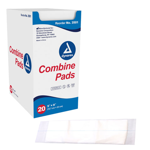 Abdominal Pad Dynarex® Nonwoven Fluff Rectangle Sterile