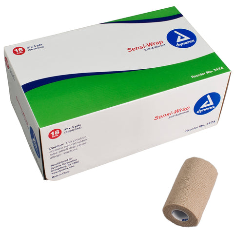 Cohesive Bandage Sensi-Wrap Standard Compression Self-adherent Closure Tan NonSterile