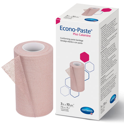 Unna Boot Bandage Econo-Paste® Plus Calamine Knitted Gauze Zinc Oxide Paste / Calamine NonSterile