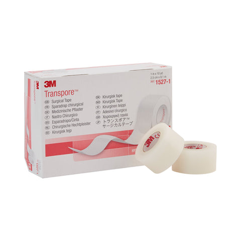 Medical Tape 3M™ Transpore™ Porous Plastic Transparent NonSterile