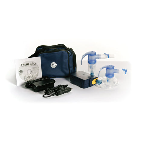 Compressor Nebulizer System PARI Trek® S Small Volume Medication Cup Adult / Pediatric Mouthpiece Delivery #047F35-LCS