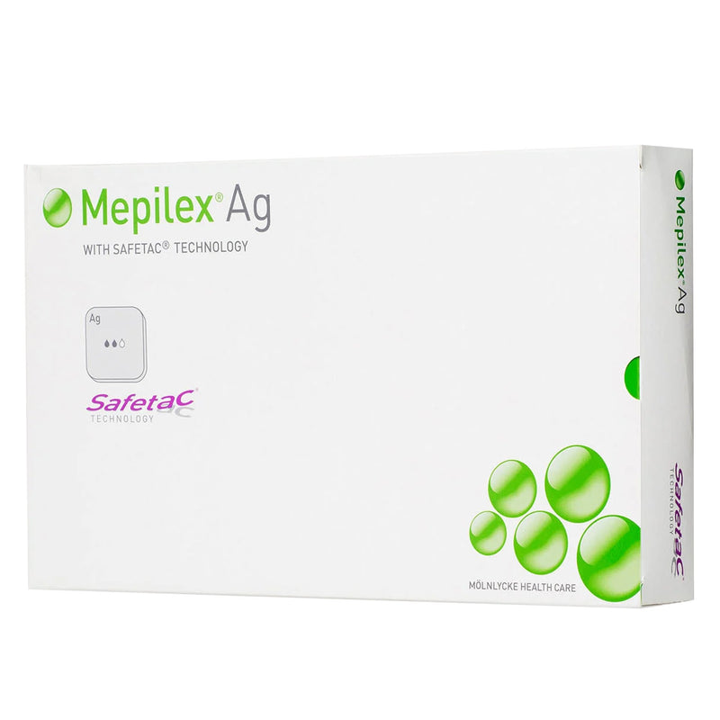 Molnlycke Silver Foam Dressing Mepilex® Ag 4 X 4 Inch Square Sterile #287100
