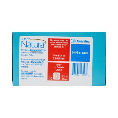 ConvaTec Ostomy Barrier Sur-Fit Natura® Durahesive® Moldable 411804, Extended Wear Durahesive® Adhesive 57 mm Flange Sur-Fit® Natura® System Hydrocolloid 1-1/4 to 1-3/4 Inch Opening