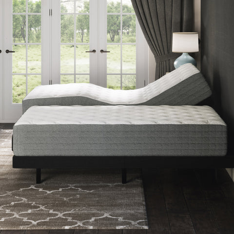 Ghostbed Hybrid 12" Medium-Plush Mattress with Luxury Adjustable Base