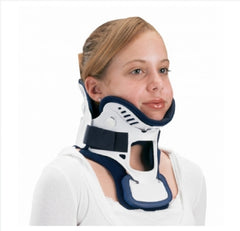 Rigid Cervical Collar with Replacement Pads ProCare® XTEND 174 Preformed Youth (6 to 12 Years) Size Ped 3 Two-Piece / Trachea Opening 1-3/4 Inch Height 9 to 13 Inch Neck Circumference