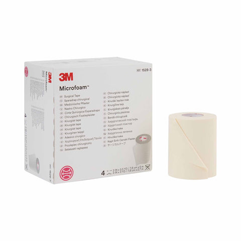 Medical Tape 3M™ Microfoam™ Multi-directional Stretch Elastic / Foam  White NonSterile