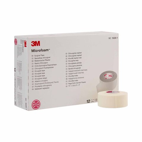 Medical Tape 3M™ Microfoam™ Multi-directional Stretch Elastic / Foam  White NonSterile